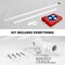 G128 Combo Pack: 6 Feet Tangle Free Spinning Flagpole (White) Tennessee TN State Flag 3x5 ft Printed 150D Brass Grommets (Flag Included) Aluminum Flag Pole